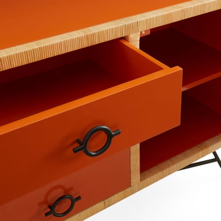 Buffet Wellington bois orange / L 162.5 x H 79 cm - Jonathan Adler