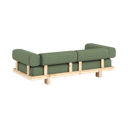 Canapé convertible Stay tissu vert / Lit 1 place - L 214 cm - KARUP