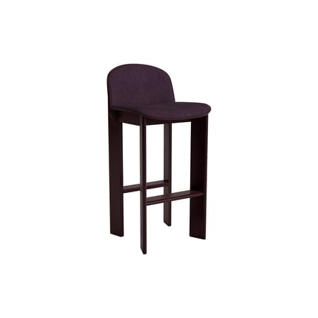 Chaise de bar Chisel 35 High / H 75 cm - Rembourrage tissu - Hay
