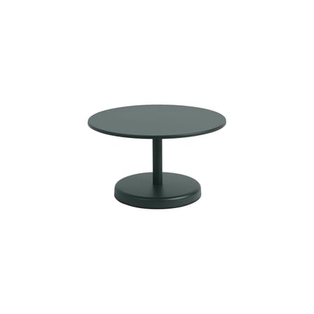 Couchtisch Linear metall grün / Ø 70 x H 40 cm - Muuto