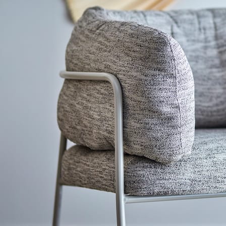 Fauteuil rembourré Karel tissu gris - Bloomingville