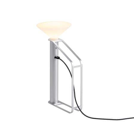 Lampada da esterno ricaricabile senza fili Piton grigio argento metallo - Muuto