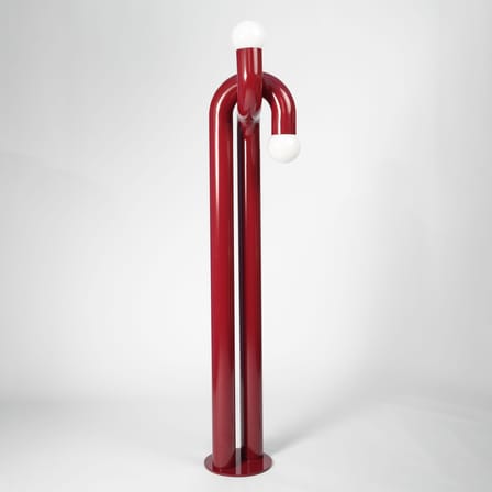 Lampadaire Modulation métal rouge / H 185 cm - Axel Chay