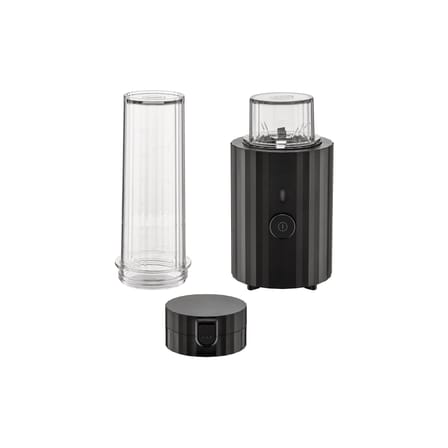 Mixeur personnel Plissé plastique noir / 380W - Verre de transport 550ml / Pour jus, smoothie, milkshake - Alessi