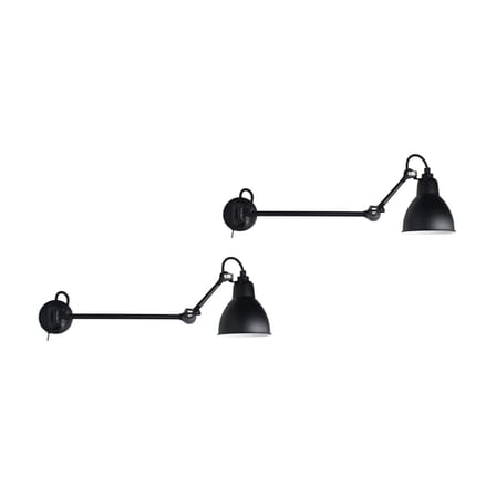 Pack promo  métal noir / Set 2 appliques N° 204 L 40 cm Switch - Avec interrupteur - DCW éditions