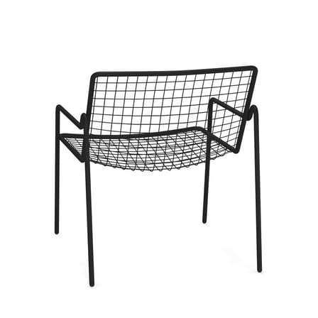 Rio R50 Stackable low armchair metal black / Metal - Emu