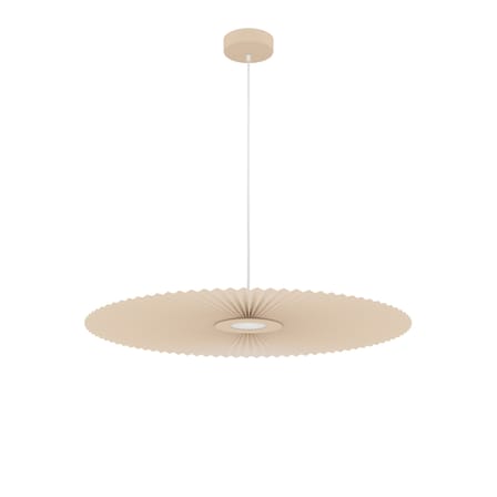 Suspension Carmen Medium tissu beige / LED - Ø 90 cm - Hartô