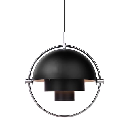 Suspension Multi-Lite Small métal noir / Ø 25 cm - Modulable & orientable / Réédition 1972 - Gubi