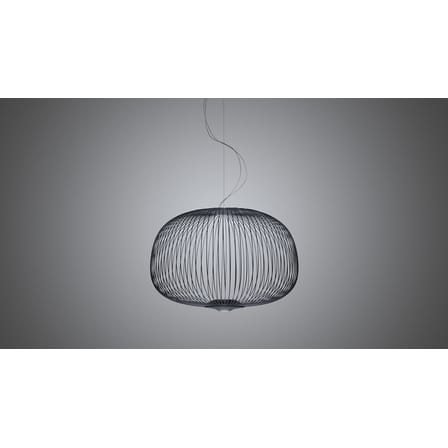 Suspension Spokes 3 My Light métal gris noir / LED - Bluetooth / Ø 61 x H 42 cm - Foscarini