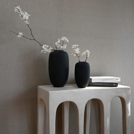 Vase Sunao Slim Petit céramique noir / Ø 12 x H 22 cm - 101 COPENHAGEN