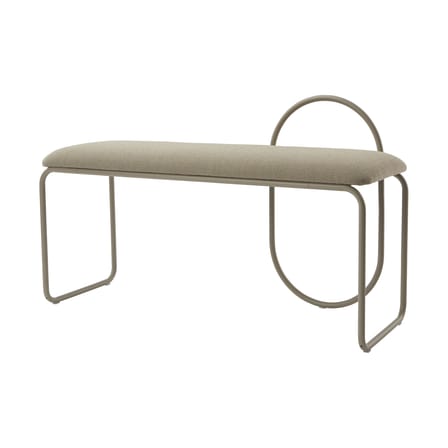 Banc rembourré Angui tissu beige / Polyester recyclé - L 110 cm - AYTM