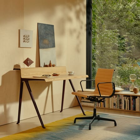 Bureau Courier rouge / Ronan Bouroullec - L 120 x P 72,5 cm - Vitra
