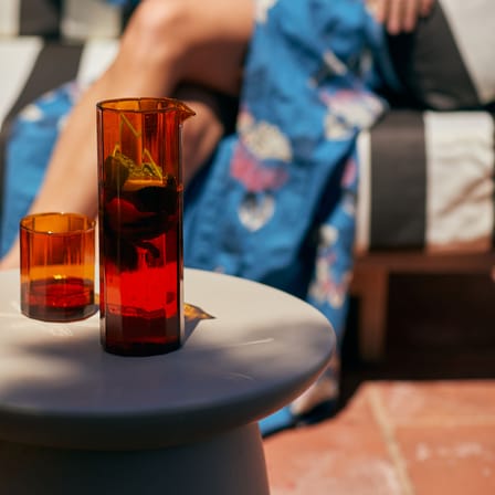 Carafe Sunlit verre orange / 1,1 L - HK LIVING