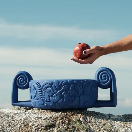 Centrotavola Magna Graecia ceramica blu / 40 x 25 x H 20 cm - Terracotta - Seletti