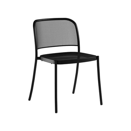 Chaise empilable Café métal noir - Emu