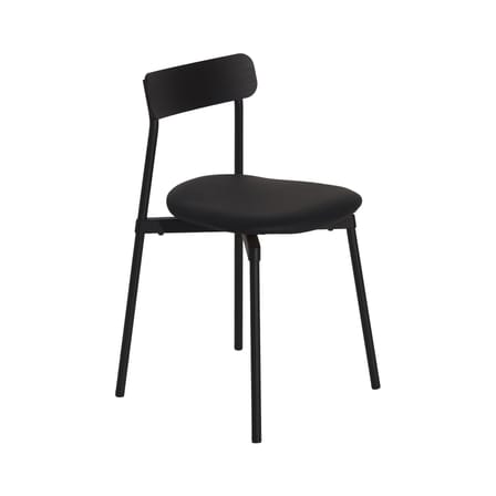 Chaise empilable Fromme bois noir / Assise cuir - Petite Friture