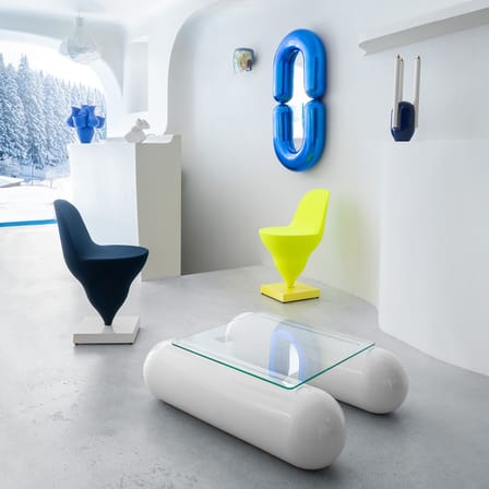 Chaise rembourrée Gelato tissu bleu - Moustache
