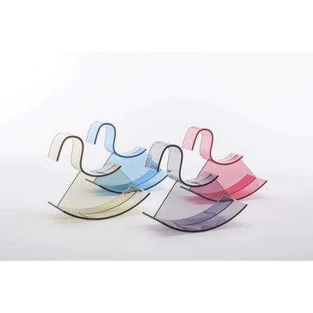 Cheval à bascule H-Horse plastique transparent - Kartell