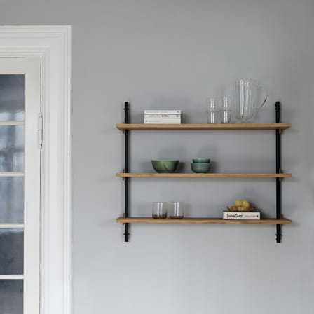 Étagère Wall Shelving – ws.65.1 bois marron / L 85 x H 65 cm x Prof. 17,5 cm - MOEBE