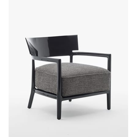 Fauteuil rembourré Cara INDOOR plastique tissu noir - Kartell