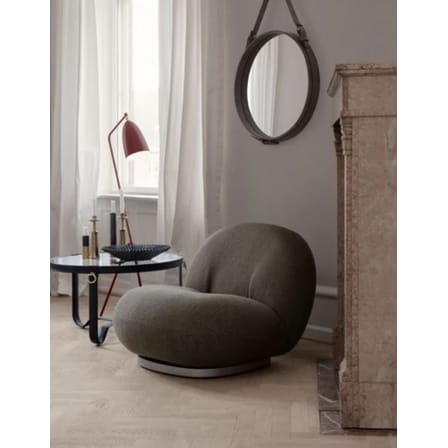 Fauteuil rembourré Pacha tissu beige / Pierre Paulin - Réédition 1975 - Gubi