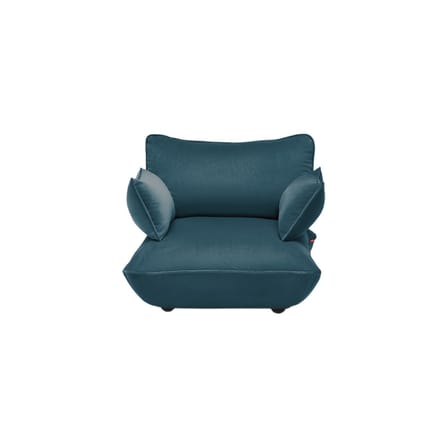 Fauteuil rembourré Sumo Loveseat bleu / Velours recyclé - Fatboy