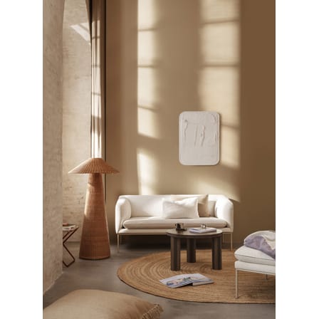 Dou Floor lamp cane & fibres beige natural wood / Hand-woven Rattan - Ø 71 x H 131 cm - Ferm Living