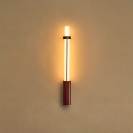 Outdoor-Wandleuchte In Fine LED glas rot / L 65 cm - DCW éditions