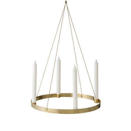 Kerzenleuchter Circle Large metall gold / zum Hinstellen oder Aufhängen - Messing - Ferm Living