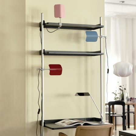 Lampe Apex Clip métal blanc / Base étau - Orientable / H 27,5 cm - Hay