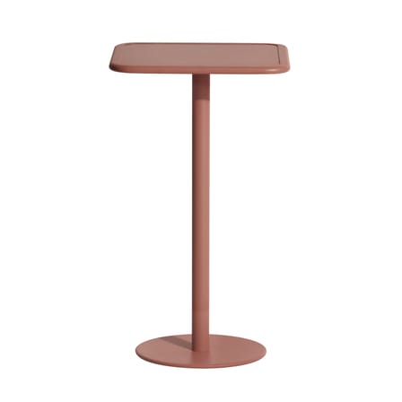 Mange-debout Week-end métal marron / 60 x 60 cm x H 105 cm - Aluminium - Petite Friture