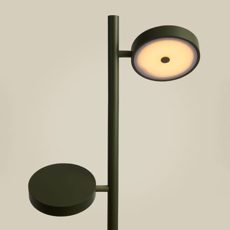 Stehleuchte Okinawa LED holz grün / 2 verstellbare Diffusoren - GOOD&MOJO