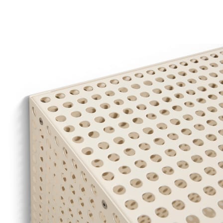 Rangement mural Perforated Cabinet Small métal blanc / L 89 x P 40 x H 45 cm - Hay