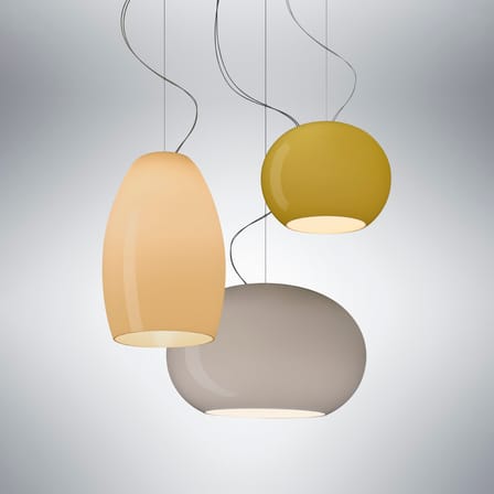 Suspension Buds 2 verre gris / Ø 41 x H 25 cm - Foscarini