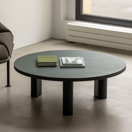 Table basse Galta Forte bois vert / Ø 100 x H 36 cm - KANN DESIGN