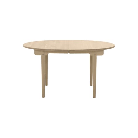 Table ovale CH337 bois naturel / 115 x 140 cm - Wegner, 1962 / Possibilité d'insérer 2 rallonges - CARL HANSEN & SON