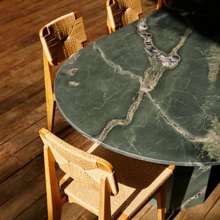 Table ovale Epic Outdoor vert / 240 x 120 cm (8 personnes) - Quartzite - Gubi