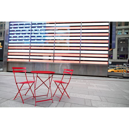 Table pliante Bistro métal violet / Ø 60 cm -  2 personnes - Fermob
