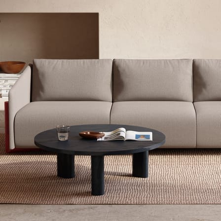 Tavolino Galta Forte legno nero / Ø 100 x H 36 cm - KANN DESIGN