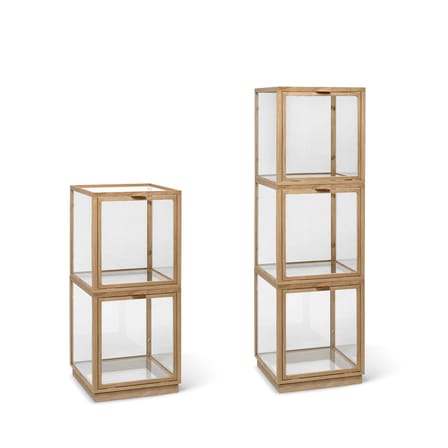 Utensile Miru vetro legno naturale / 40 x 40 x H 42 cm - Vetro & rovere - Ferm Living