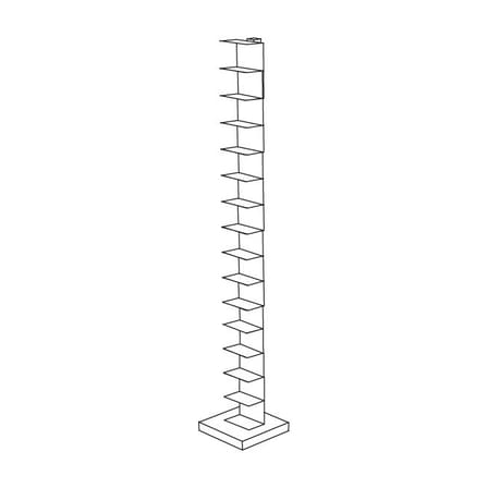 Bibliothèque Original Ptolomeo métal blanc / 1 face - H 215 cm - Opinion Ciatti