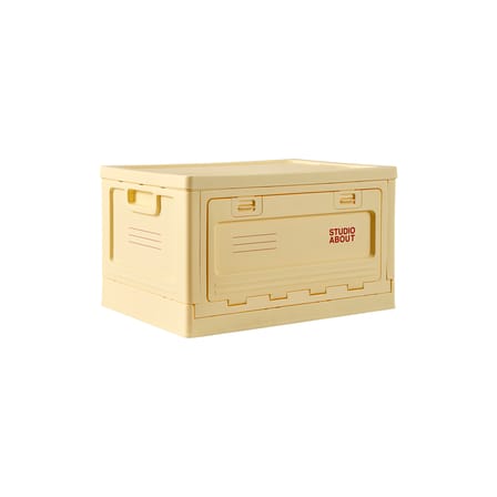 Boîte Box Large plastique jaune / 50 x 35,5 x H 29 cm - Empilable - STUDIO ABOUT