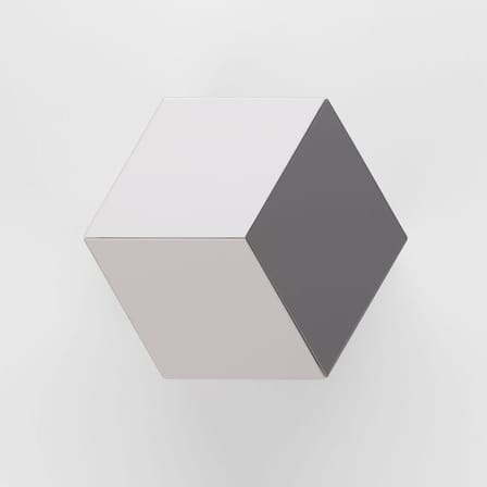 Prismatic 3 Coffee table metal grey / Isamu Noguchi, 1957 / 41 x 41 x H 37.5 cm - Vitra