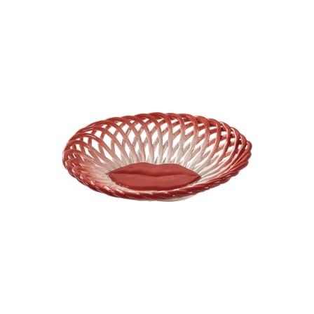 Corbeille Salvador céramique rouge / 27 x 22 cm - Serax