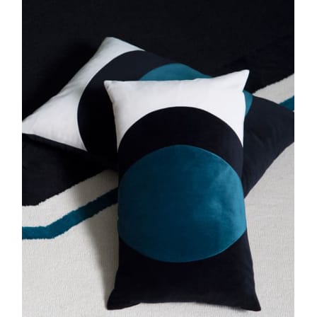 Lune Cushion textile blue / Velvet - 50 x 30 cm - Maison Sarah Lavoine
