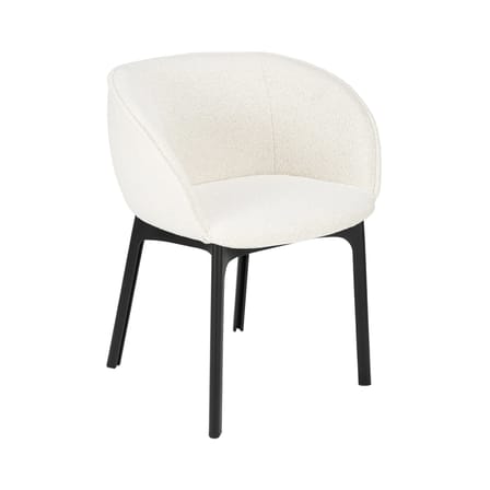 Fauteuil rembourré Charla tissu blanc / Tissu bouclé - Kartell