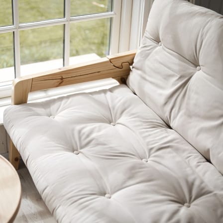 Schlafcouch Grab holz beige / L 204 cm - 3-Sitzer - KARUP