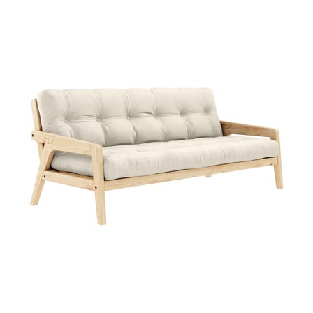 Schlafcouch Grab holz weiß / L 204 cm - 3-Sitzer - KARUP