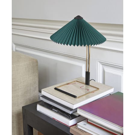 Lampe de table Matin Small LED tissu rouge / H 38 cm - Hay