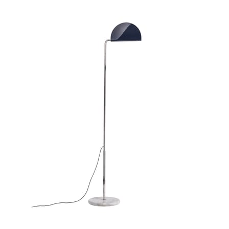 Lampadaire Mezzaluna LED métal bleu / Bruno Gecchelin, 1975 - Orientable - DCW éditions